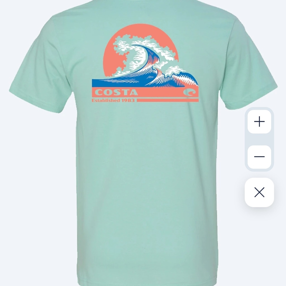Costa Del Mar Men's Rad Wave T-Shirt Size: Medium Color Blue